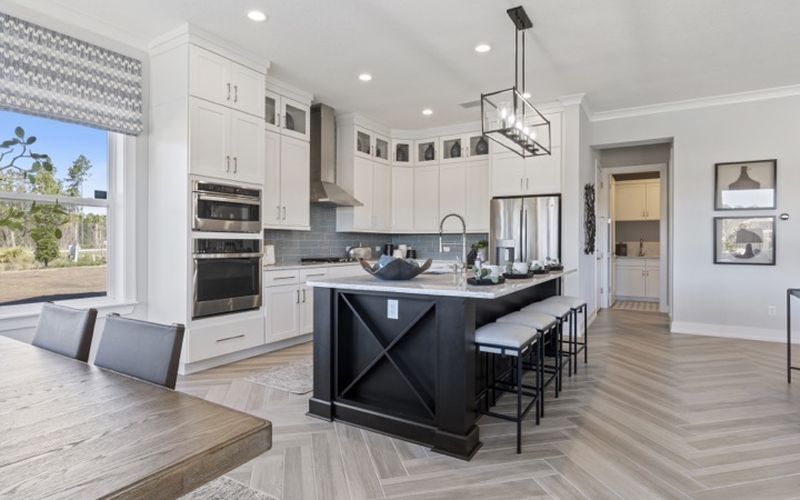 Bright modern kitchen with island