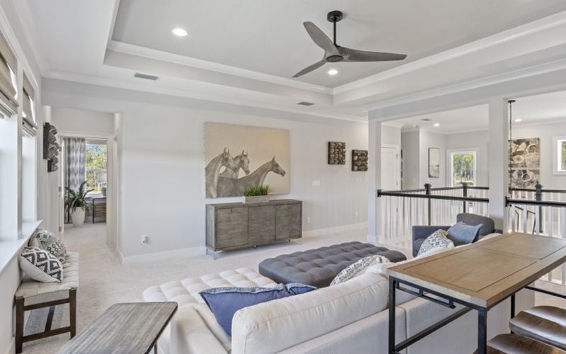 Open multi-level interior living space